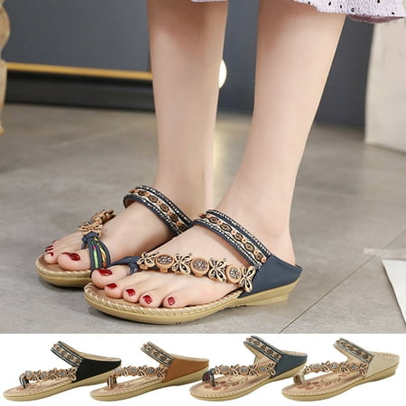 Cethrio Womens Summer Comfort Flats Sandals- Wide Width Flat Beach Slides Sandal with Rhinestone Flower Clip-Toe on Clearance Beige Dressy Sandals/ Slides Size 9
Cethrio Womens Summer Comfort Flats Sandals- Wide Width Flat Beach Slides Sandal with Rhinestone Flower Clip-Toe on Clearance Beige Dressy Sandals/ Slides Size 9