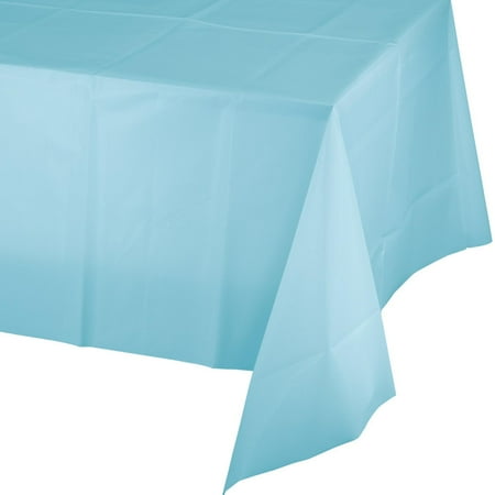Club Pack of 24 Pastel Blue Disposable Plastic Picnic Party Table Covers 9'