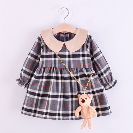 Dress For Kids Summer Bohemia Plaid Long Sleeve Casual A Line Princess With A Doll Party
Dress For Kids Summer Bohemia Plaid Long Sleeve Casual A Line Princess With A Doll Party