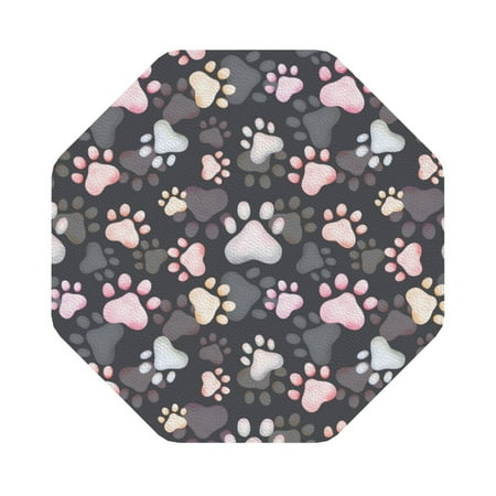 Giroia Colorful Paws Of Dog Coasters Leather Coasters Set of 6 Coaster for Drinks Octagon
Giroia Colorful Paws Of Dog Coasters Leather Coasters Set of 6 Coaster for Drinks Octagon