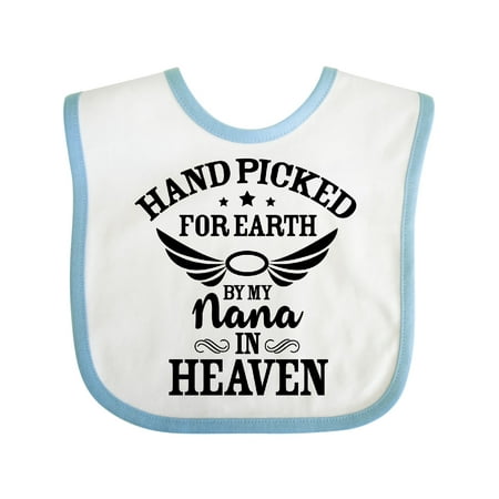 Inktastic Handpicked for Earth by My Nana in Heaven with Angel Wings Gift Baby Boy or Baby Girl Bib
Inktastic Handpicked for Earth by My Nana in Heaven with Angel Wings Gift Baby Boy or Baby Girl Bib