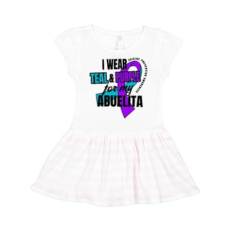 Inktastic Suicide Prevention I Wear Teal and Purple for My Abuelita Gift Toddler Girl Dress
Inktastic Suicide Prevention I Wear Teal and Purple for My Abuelita Gift Toddler Girl Dress
