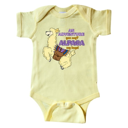 Inktastic Cute Jumping Alpaca-An Adeventure You Say ALPACA my bags! Gift Baby Boy or Baby Girl Bodysuit
Inktastic Cute Jumping Alpaca-An Adeventure You Say ALPACA my bags! Gift Baby Boy or Baby Girl Bodysuit