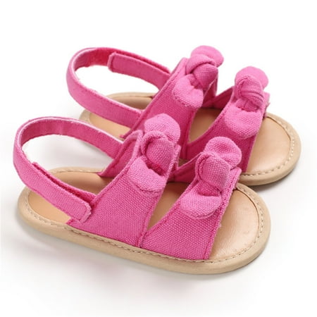 Baby Toddler Soft Bowknot Solid Shoes Baby Anti-Slip Prewalker Walking Casual Baby Shoes