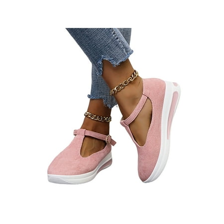 Woobling Women Breathable T-strap Pumps Sport Buckle Round Toe Mary Jane Driving Casual Thick Sole Pumps
Woobling Women Breathable T-strap Pumps Sport Buckle Round Toe Mary Jane Driving Casual Thick Sole Pumps