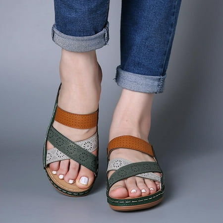 STEADY Summer Women s Ladies Sewing Soft Beach Outdoor Vacation Casual Sandals Shoes Green / 40
STEADY Summer Women s Ladies Sewing Soft Beach Outdoor Vacation Casual Sandals Shoes Green / 40