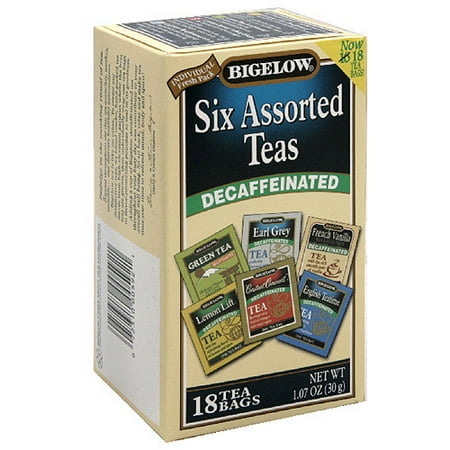 Bigelow Assorted Decaffeinated Tea, 1.07 oz, 18ct (Pack of 6)