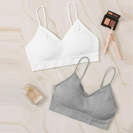 MIARHB 2PC Female Cup Chest Sexy Bras Camisole Vest Women Comfortable Underwear