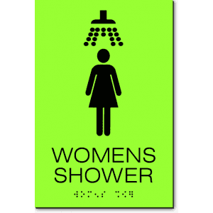 WOMENS SHOWER Sign-Laserglow / Black (4 Units)