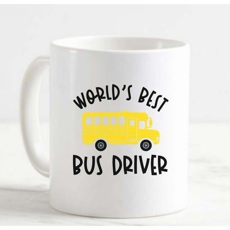 

Coffee Mug Worlds Best Bus Driver School Bus Love Grateful White Cup Funny Gifts for work office him her