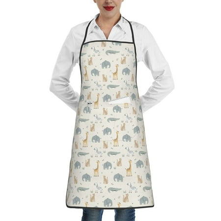Easygdp African Animals Apron Waterdrop Resistant with 2 Pockets Oil Resistant Cooking Kitchen Chef Apron for Women Men
Easygdp African Animals Apron Waterdrop Resistant with 2 Pockets Oil Resistant Cooking Kitchen Chef Apron for Women Men