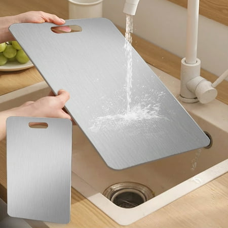 jiacuix Stainless Cutting Boards - Stainless Cutting Boards For Kitchen - Cutting Edge Hygiene & Durability Double Sided Grade Stainless Cutting Mat
jiacuix Stainless Cutting Boards - Stainless Cutting Boards For Kitchen - Cutting Edge Hygiene & Durability Double Sided Grade Stainless Cutting Mat
