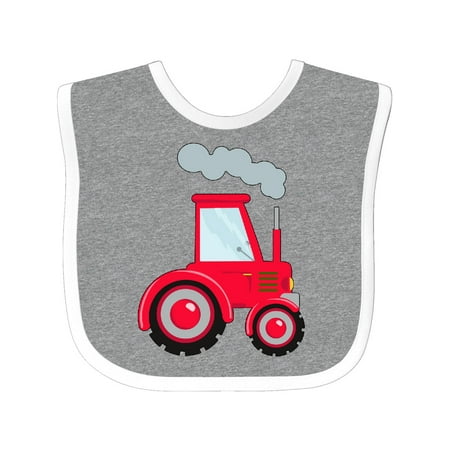 Inktastic Fun Red Tractor Gift Baby Boy or Baby Girl Bib