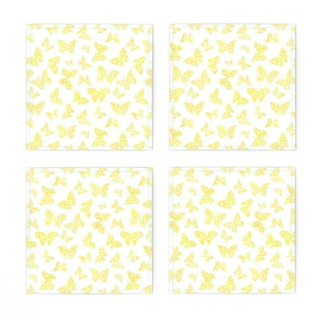 Linen Cotton Canvas Cocktail Napkins (Set of 4) - Butterflies Watercolour Geo Summer Yellow Butterfly Print Cloth Cocktail Napkins by Spoonflower
Linen Cotton Canvas Cocktail Napkins (Set of 4) - Butterflies Watercolour Geo Summer Yellow Butterfly Print Cloth Cocktail Napkins by Spoonflower