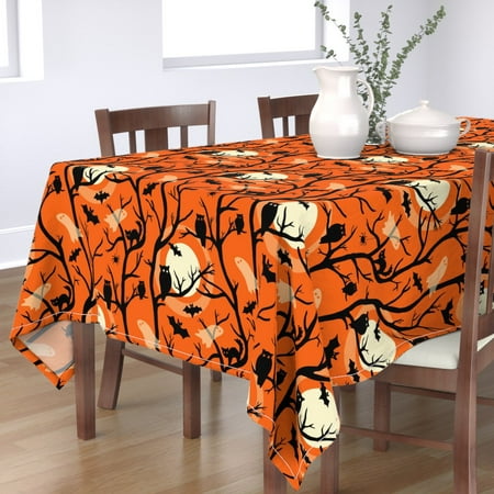 Cotton Sateen Tablecloth 70 x 90 - Spooky Halloween Night Orange Black Branches Trees Print Custom Table Linens by Spoonflower
Cotton Sateen Tablecloth 70 x 90 - Spooky Halloween Night Orange Black Branches Trees Print Custom Table Linens by Spoonflower