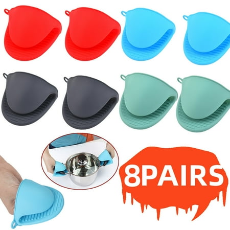 Silicone Pot Holders Mini Heat Resistant Gloves Oven Gloves for Kitchen Cooking & Baking
Silicone Pot Holders Mini Heat Resistant Gloves Oven Gloves for Kitchen Cooking & Baking