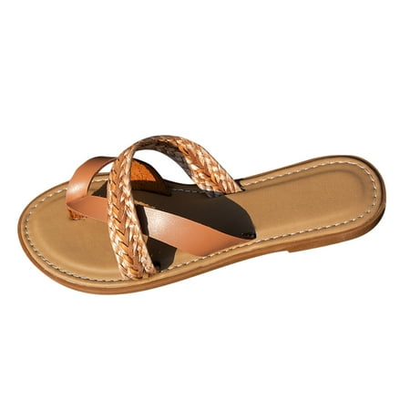 Cathalem Women Summer Weave Slip On Casual Open Toe Flat Soft Bottom Breathable Slippers Shoes Sandals Khaki 39
Cathalem Women Summer Weave Slip On Casual Open Toe Flat Soft Bottom Breathable Slippers Shoes Sandals Khaki 39
