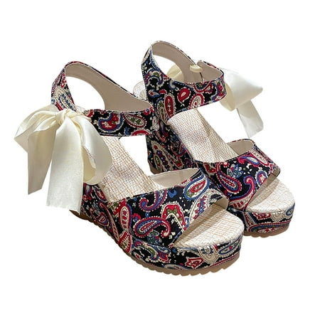 Summer Savings Clearance! PEZHADA Womens Sandals Wedge Sandals for Women Fashion Platform 10CM Heel Sandals Shoes Thick Bottom Silk Ribbon Sandals Red
Summer Savings Clearance! PEZHADA Womens Sandals Wedge Sandals for Women Fashion Platform 10CM Heel Sandals Shoes Thick Bottom Silk Ribbon Sandals Red