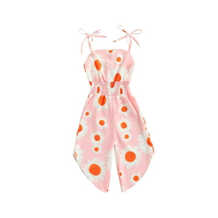 Calsunbaby Infant Girl One-Piece Suit Flower Print Irregular Sleeveless Tie-up Shoulder Strap Toddler Kid Girl Sling Jumpsuit
Calsunbaby Infant Girl One-Piece Suit Flower Print Irregular Sleeveless Tie-up Shoulder Strap Toddler Kid Girl Sling Jumpsuit