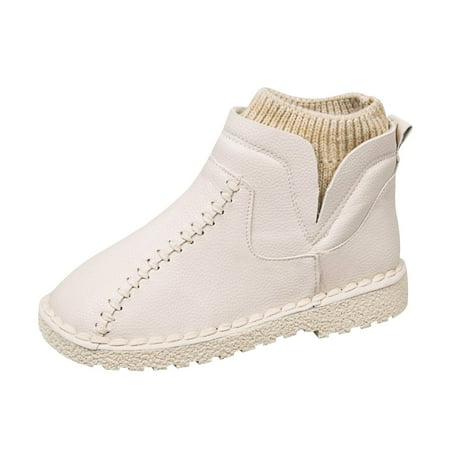 Bnwani Sandals Shoes for Women Women s Winter Round Head Retro Wool Solid Soft Bottom Short Tube Warm Snow Boots Beige 6.5 
Bnwani Sandals Shoes for Women Women s Winter Round Head Retro Wool Solid Soft Bottom Short Tube Warm Snow Boots Beige 6.5