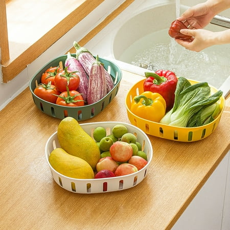 Xinwanna Organizer Basket Food Grade High Durability PP Material Fruit Vegetable Drain Basket Storage Container Home Supplies (Yellow)
Xinwanna Organizer Basket Food Grade High Durability PP Material Fruit Vegetable Drain Basket Storage Container Home Supplies (Yellow)