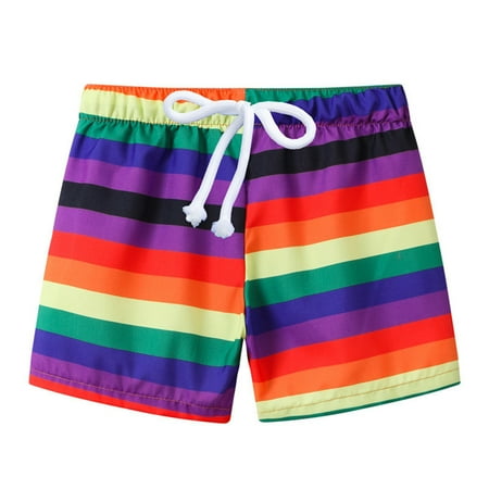 Toddler Boys Stretch Mesh Lined Print Swim Trunks F704-13 Sizes 2-9
