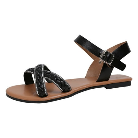 ZHAGHMIN Summer Sandals Shoes For Women Strap Open Toe Flat Buckle Sandals Woman Casual Shoes Lady Fashion Female Sandalias Mujer Black Size7.5
ZHAGHMIN Summer Sandals Shoes For Women Strap Open Toe Flat Buckle Sandals Woman Casual Shoes Lady Fashion Female Sandalias Mujer Black Size7.5