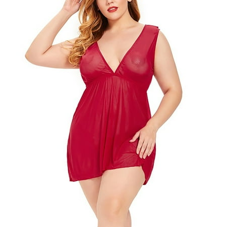 BIZIZA Women Nightdress Nightgown Babydoll Mesh Outfits Sexy Lingerie See Through Women s Chemise Red XXXL
BIZIZA Women Nightdress Nightgown Babydoll Mesh Outfits Sexy Lingerie See Through Women s Chemise Red XXXL