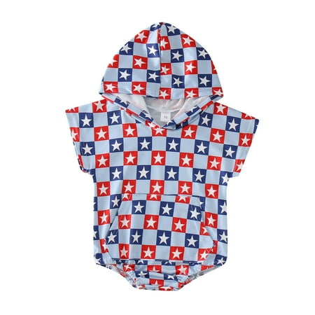 Toddler Boys Girls Short Sleeve Independence Day 4th Of July Hooded Pullover Romper Sweatshirt Bodysuits Child Clothing Streetwear Kids Dailywear Outwear
Toddler Boys Girls Short Sleeve Independence Day 4th Of July Hooded Pullover Romper Sweatshirt Bodysuits Child Clothing Streetwear Kids Dailywear Outwear
