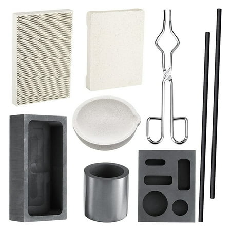 9 Pcs Graphite Torch Melting Casting Kit Graphite Crucible Set Ingot Torch Melting Kit for Metal Gold Silver and Copper
9 Pcs Graphite Torch Melting Casting Kit Graphite Crucible Set Ingot Torch Melting Kit for Metal Gold Silver and Copper