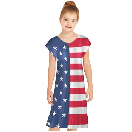 DTBPRQ 4th of July Dress Toddler Girl American Flag Dresses Short Sleeve Patriotic Clothes Independence Day Outfits
DTBPRQ 4th of July Dress Toddler Girl American Flag Dresses Short Sleeve Patriotic Clothes Independence Day Outfits
