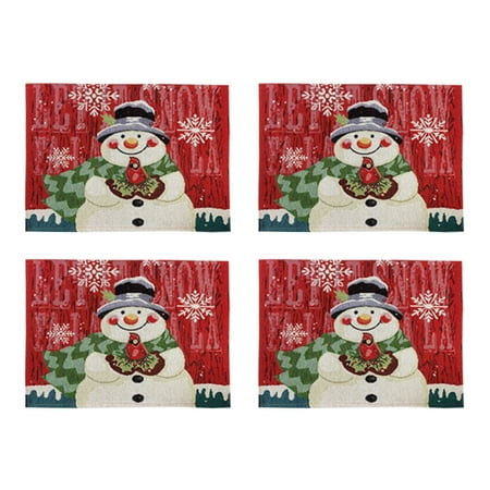 Goxfaca Christmas Snowflake Placemats | Set of 4 Winter Table Mats with Patterns | Kitchen Dining Table Pad for Home Party Restaurant
Goxfaca Christmas Snowflake Placemats | Set of 4 Winter Table Mats with Patterns | Kitchen Dining Table Pad for Home Party Restaurant