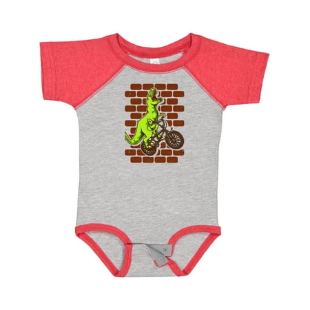 Inktastic BMX Motocross Dinosaur Gift Baby Boy Bodysuit