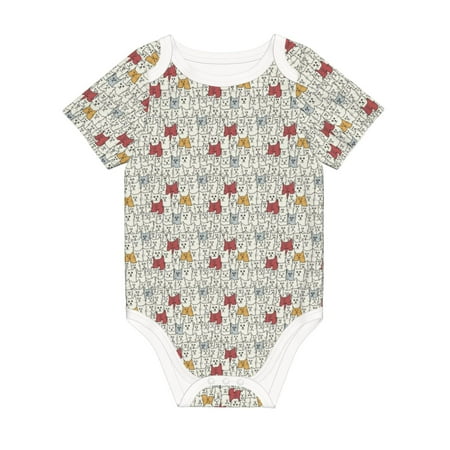 Matuu Funny Cat White for Baby Short-Sleeve Bodysuit Soft Cotton Comfortable and Breathable Perfect for Newborns and Infants
Matuu Funny Cat White for Baby Short-Sleeve Bodysuit Soft Cotton Comfortable and Breathable Perfect for Newborns and Infants