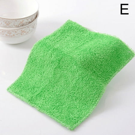 1PC Cleaning Cloths Double Thickness Dish Cloth Bamboo Fiber Home Kitchen Tool