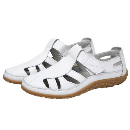 lizyue Women Casual Retro Anti-skid Flat Soft Soled Pointed Toe Slip-on Shoes Sneakers