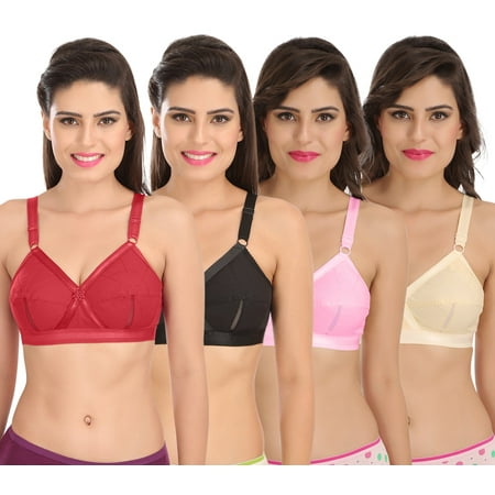 Ossirrio Women Everyday Comfort Full Cup Bra Non Wired Plus Size Cotton Bra Pack of 4
Ossirrio Women Everyday Comfort Full Cup Bra Non Wired Plus Size Cotton Bra Pack of 4