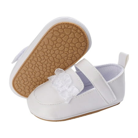 NIUREDLTD Girl Baby Shoes Indoor Shoes Toddler Shoes Soft Soled Lace Princess Baby Rubber Soled Casual Shoes Size 11