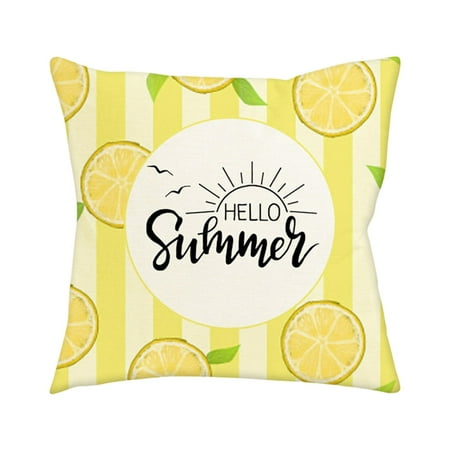 AIYUQ.U Summer Lemon Pillow Sleeve Digital Printing Four Piece Pillow Sleeve