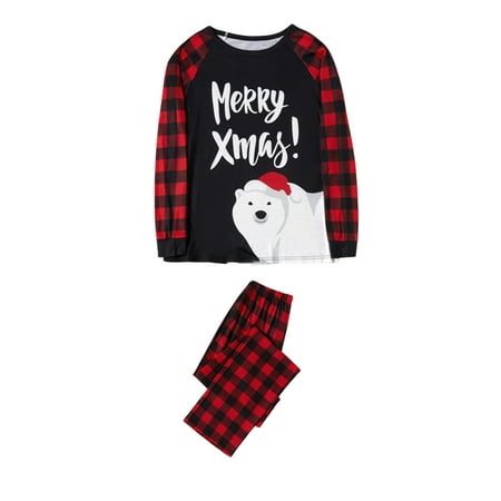Canrulo Christmas Family Matching Pajamas Set Merry Xmas Tops Bear Print and Plaid Pants Sleepwear Homewear Set
Canrulo Christmas Family Matching Pajamas Set Merry Xmas Tops Bear Print and Plaid Pants Sleepwear Homewear Set