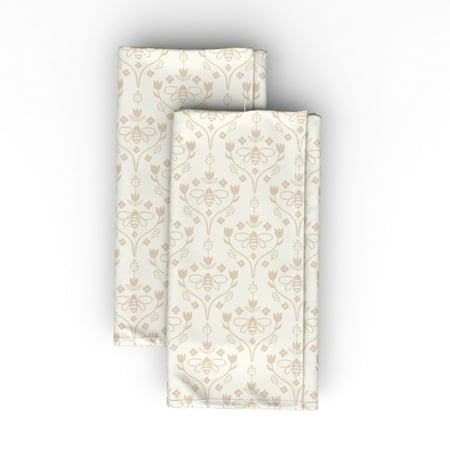 Linen Cotton Canvas Dinner Napkins (Set of 2) - Honeybee Damask Neutral Cream Botanical Garden medium scale Print Cloth Dinner Napkins by Spoonflower
Linen Cotton Canvas Dinner Napkins (Set of 2) - Honeybee Damask Neutral Cream Botanical Garden medium scale Print Cloth Dinner Napkins by Spoonflower