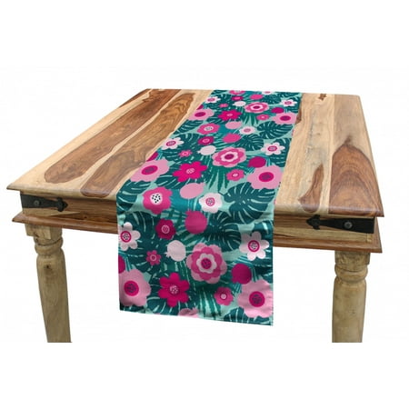 Floral Table Runner Pattern of Monstera Leaf Pink Flowers Tropical Arrangement Dining Room Kitchen Rectangular Runner 3 Sizes by Ambesonne
Floral Table Runner Pattern of Monstera Leaf Pink Flowers Tropical Arrangement Dining Room Kitchen Rectangular Runner 3 Sizes by Ambesonne