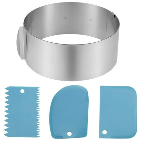 Extendable Baking Tray 4 Piece Set Stainless Steel Baking Accessories Cake Ring Adjustable Round
Extendable Baking Tray 4 Piece Set Stainless Steel Baking Accessories Cake Ring Adjustable Round