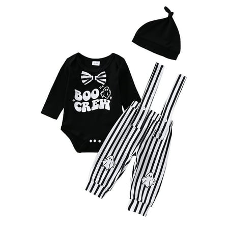 Fanvereka Baby Boy Halloween Set Ghost Letter Romper Striped Overalls Pants Hat
Fanvereka Baby Boy Halloween Set Ghost Letter Romper Striped Overalls Pants Hat