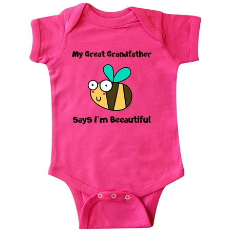 Inktastic Bee Great Grandfather says I m Beautiful Gift Baby Boy or Baby Girl Bodysuit
Inktastic Bee Great Grandfather says I m Beautiful Gift Baby Boy or Baby Girl Bodysuit