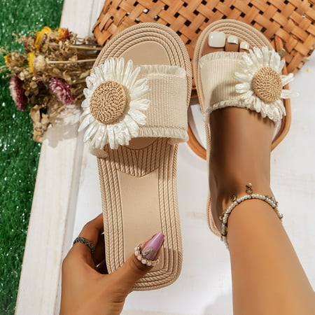 Cathalem Suede Slippers for Women Size 8 Fashion Women Beach Slip On Casual Flowers Open Toe Non Slip Wedges Breathable Slippers Shoes White 7
Cathalem Suede Slippers for Women Size 8 Fashion Women Beach Slip On Casual Flowers Open Toe Non Slip Wedges Breathable Slippers Shoes White 7