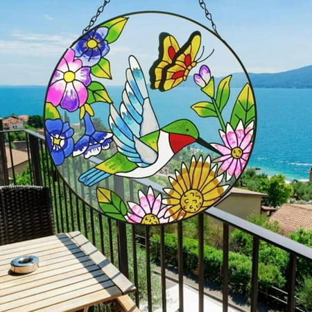 Jlong Stained Glass Bird Window Hanging Window Bird Decorations Cute Hummingbird Window Décor Color Hummingbird Pendant PVC Window Ornament Hummingbird Decor
Jlong Stained Glass Bird Window Hanging Window Bird Decorations Cute Hummingbird Window Décor Color Hummingbird Pendant PVC Window Ornament Hummingbird Decor