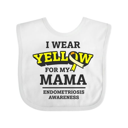 Inktastic I Wear Yellow For My Mama Gift Baby Boy or Baby Girl Bib