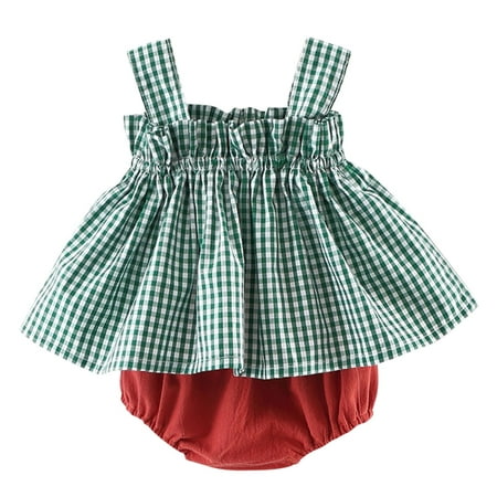 Infant Girls Outfits Sets Plaid Printed Skirts Sleeveless Tops Shorts 2PCS Newborn Kids Children Spring Summer Cute Fashion Leisure Outwear Suit
Infant Girls Outfits Sets Plaid Printed Skirts Sleeveless Tops Shorts 2PCS Newborn Kids Children Spring Summer Cute Fashion Leisure Outwear Suit
