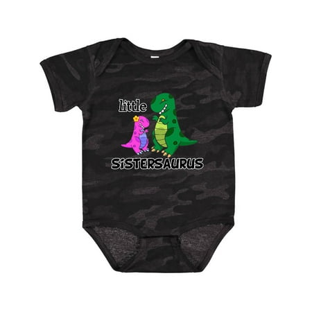 Inktastic Little Sistersaurus Gift Baby Girl Bodysuit